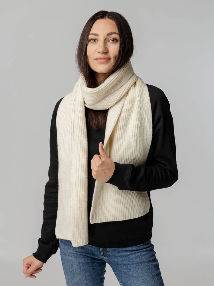 Шарф Tommi молочно-белый ванильный - фото 5