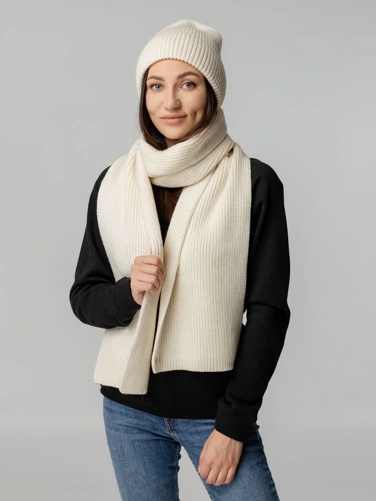 Шарф Tommi молочно-белый ванильный - фото 6