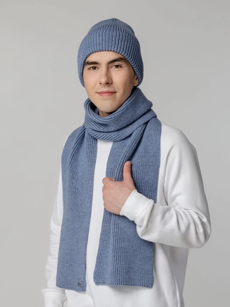 Шарф Tommi голубой меланж - фото 6