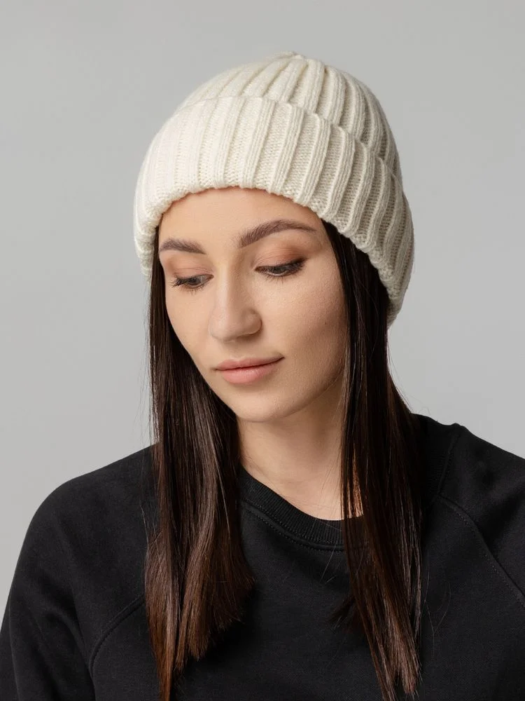 Шапка Uni, молочно-белая - фото 4