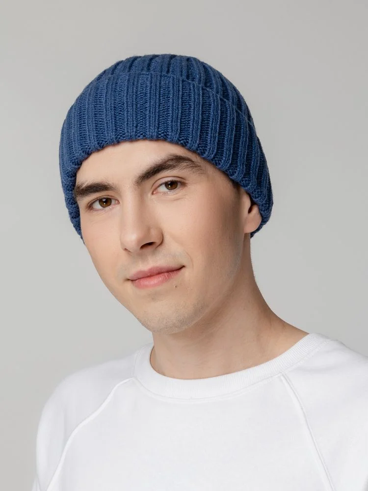 Шапка Uni, синяя - фото 4