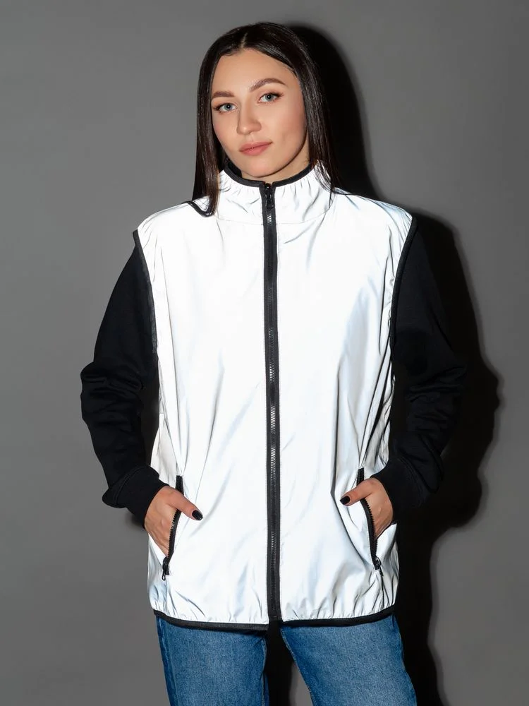 Жилет двусторонний Manifest из светоотражающей ткани серый - фото 13