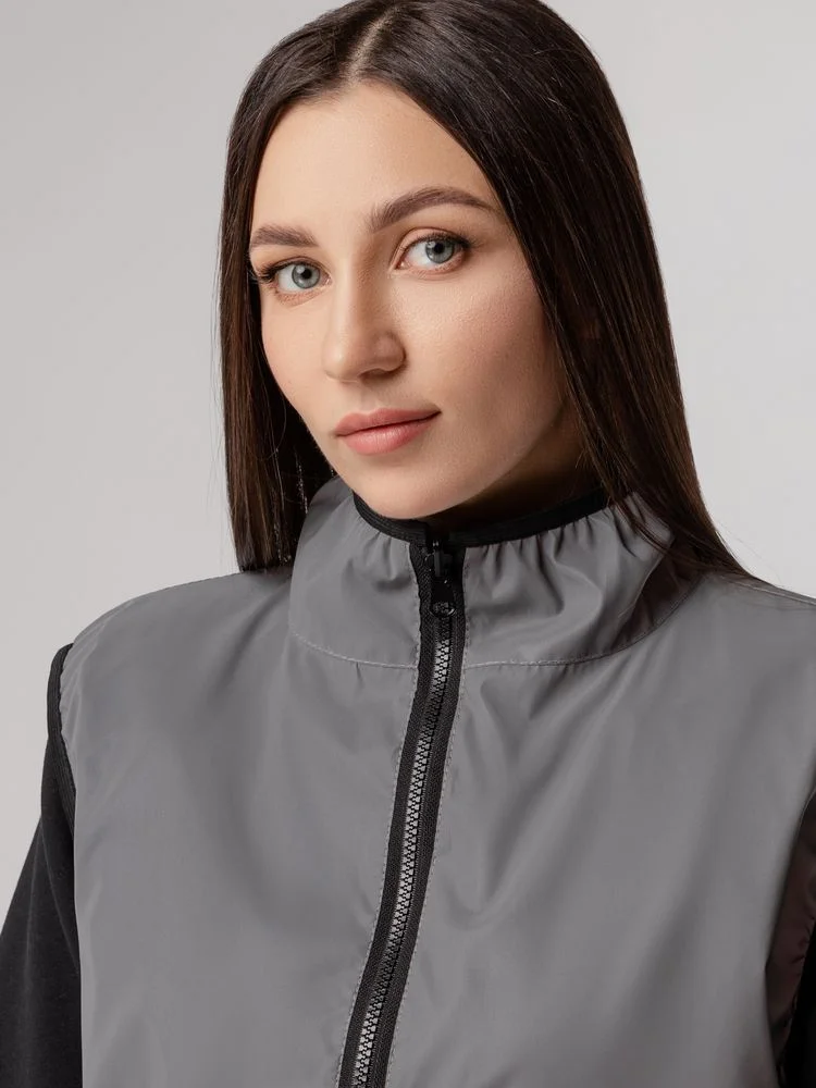 Жилет двусторонний Manifest из светоотражающей ткани серый - фото 15