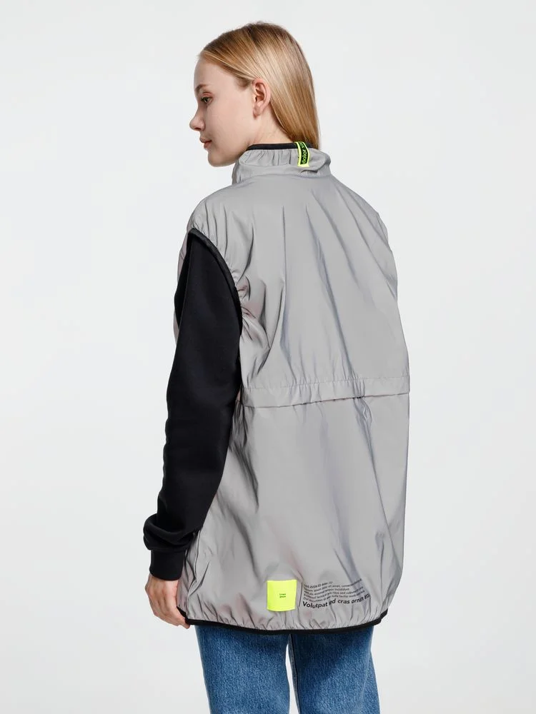 Жилет двусторонний Manifest из светоотражающей ткани серый - фото 22