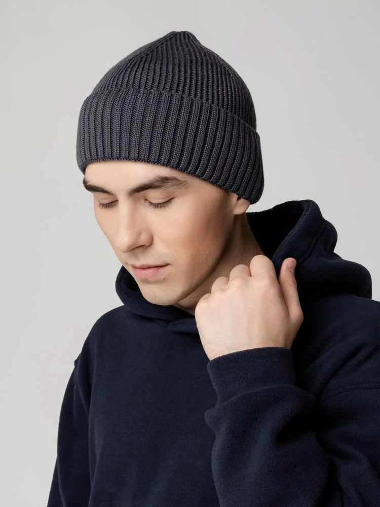 Шапка Hinge, темно-серая (графит) - фото 5