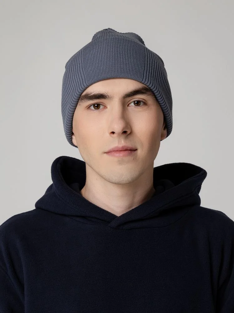 Шапка Real Rib, серая - фото 4