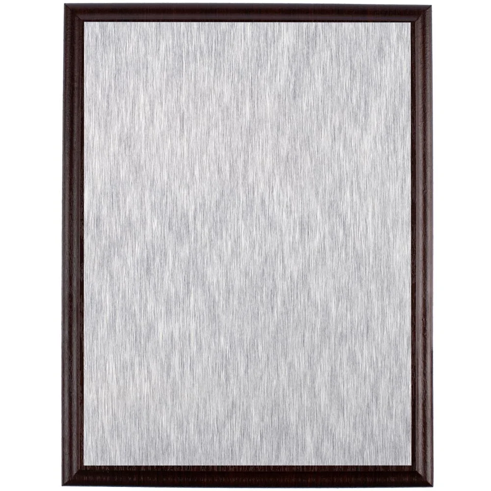 Плакетка Plaque большая вишня с серебристой пластиной