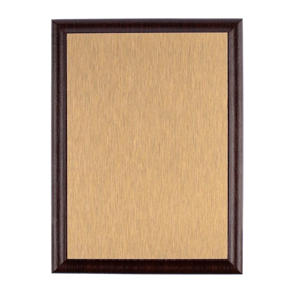 Плакетка Plaque, малая, вишня с золотистой пластиной - фото 5