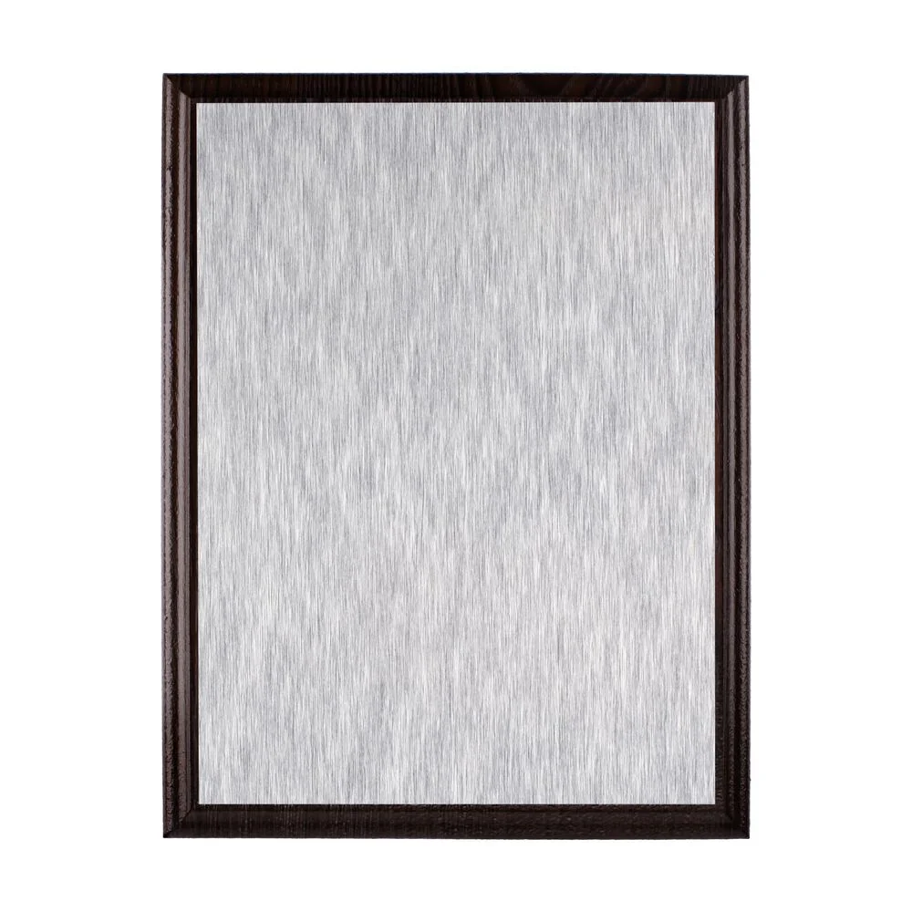 Плакетка Plaque малая венге с серебристой пластиной - фото 5