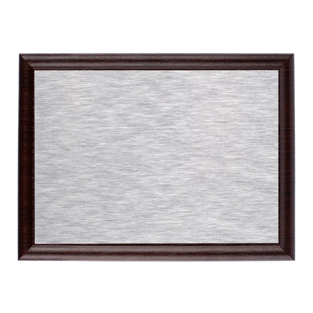 Плакетка Plaque малая вишня с серебристой пластиной