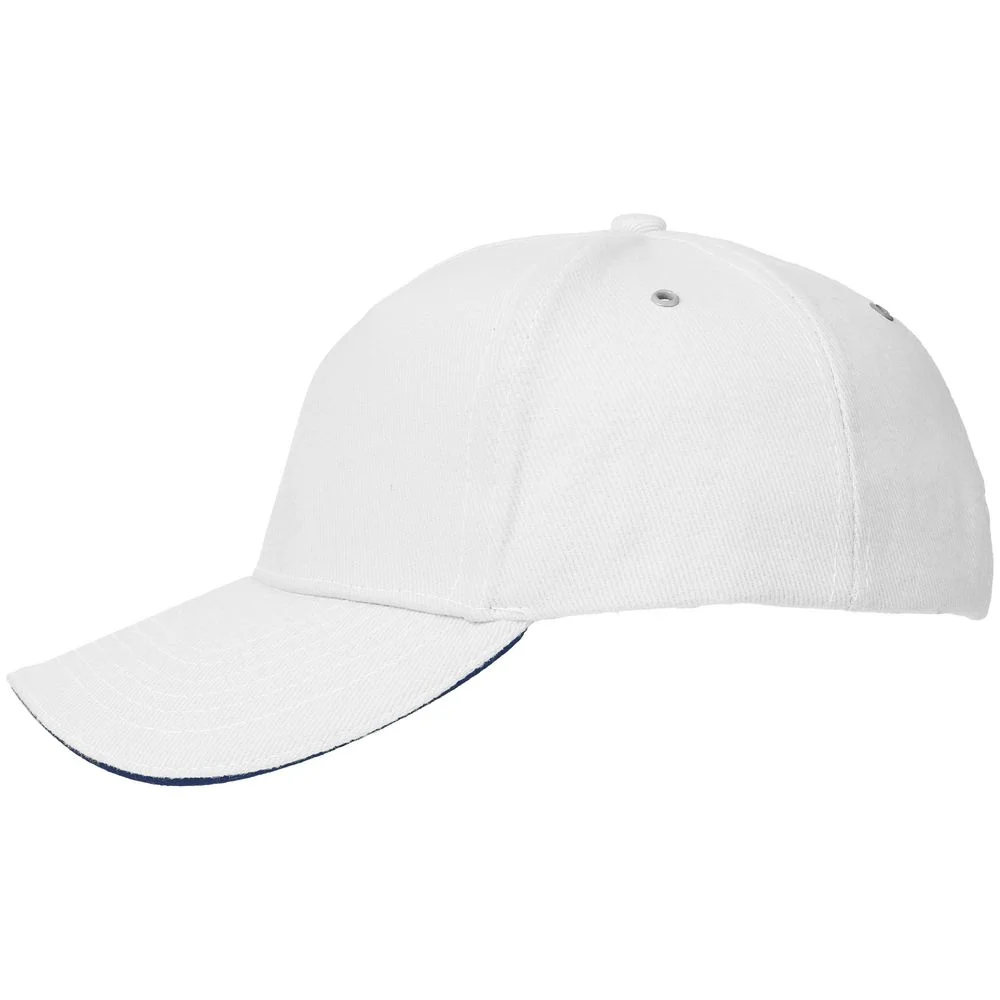Бейсболка Classic, белая с темно-синим кантом - фото 2