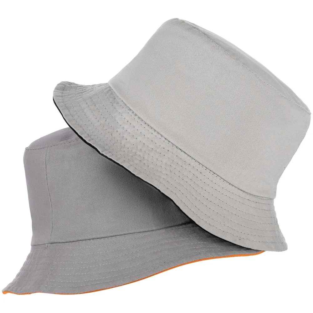 Панама Summer двусторонняя, синяя с серым - фото 4