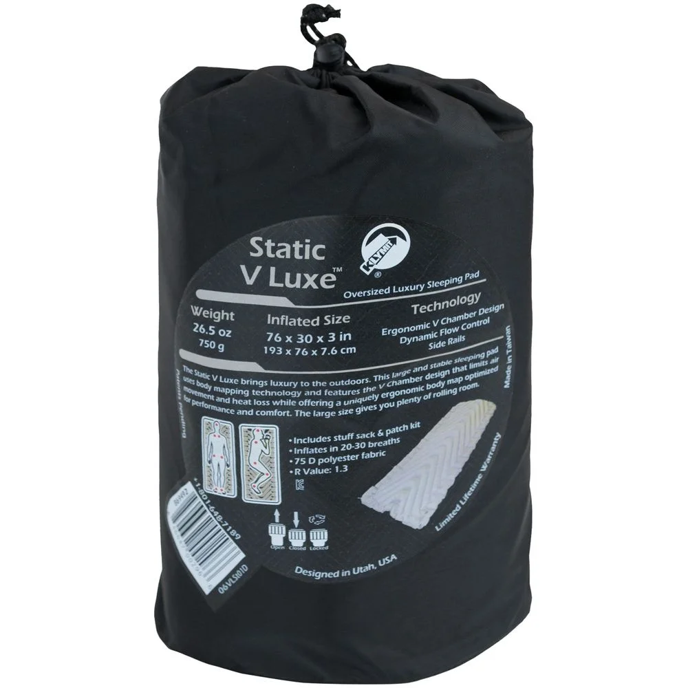 Надувной коврик Static V Luxe, серый - фото 5