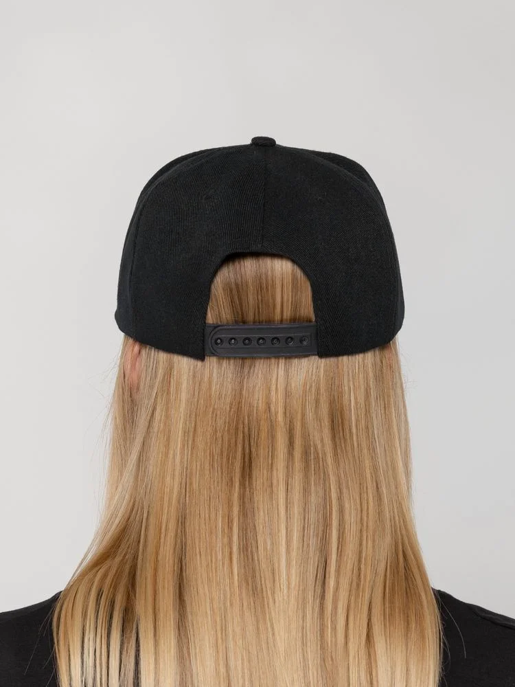 Бейсболка Snapback с прямым козырьком, черная - фото 7