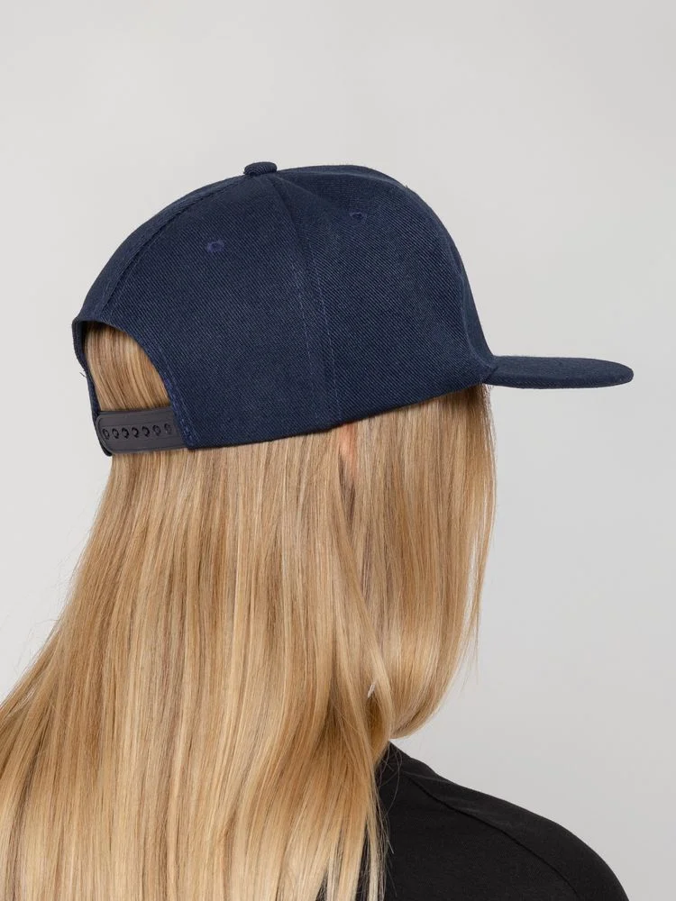 Бейсболка Snapback с прямым козырьком, темно-синяя - фото 6