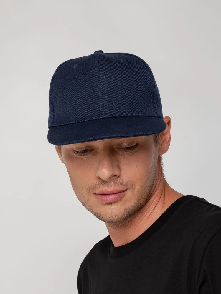 Бейсболка Snapback с прямым козырьком, темно-синяя - фото 7