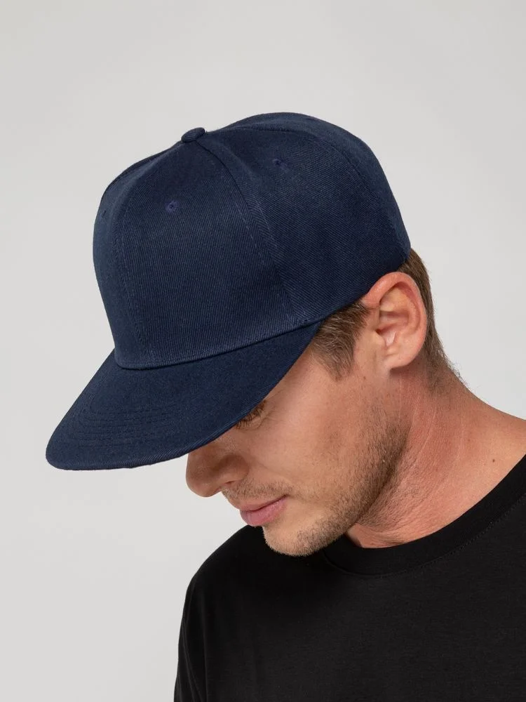 Бейсболка Snapback с прямым козырьком, темно-синяя - фото 8