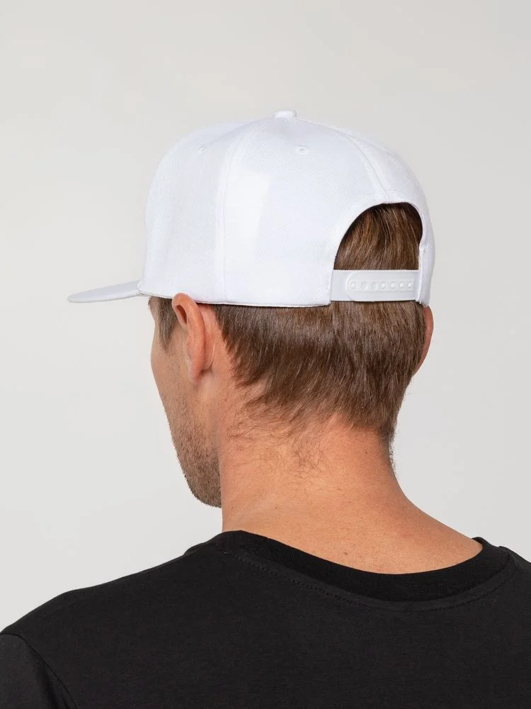Бейсболка Snapback с прямым козырьком, белая - фото 8