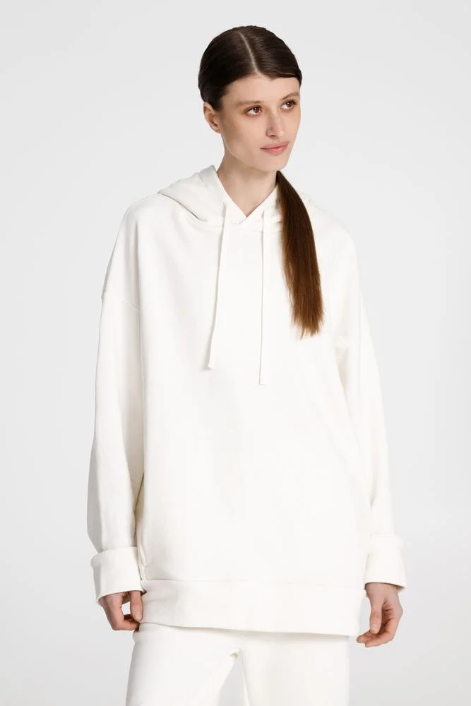 Худи унисекс H2 молочно-белое - фото 2