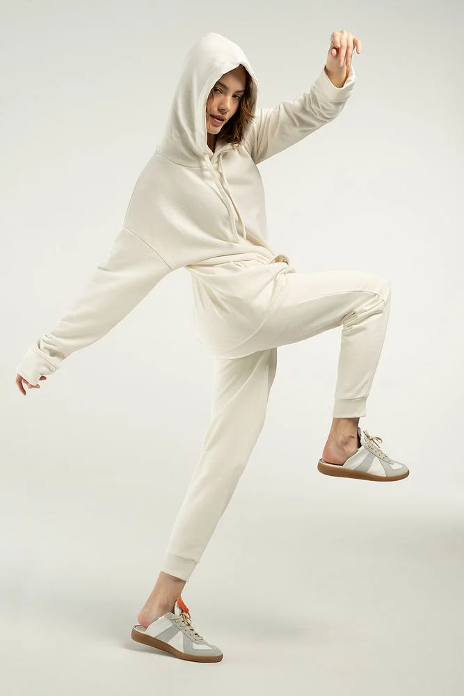 Худи унисекс H2 молочно-белое - фото 4