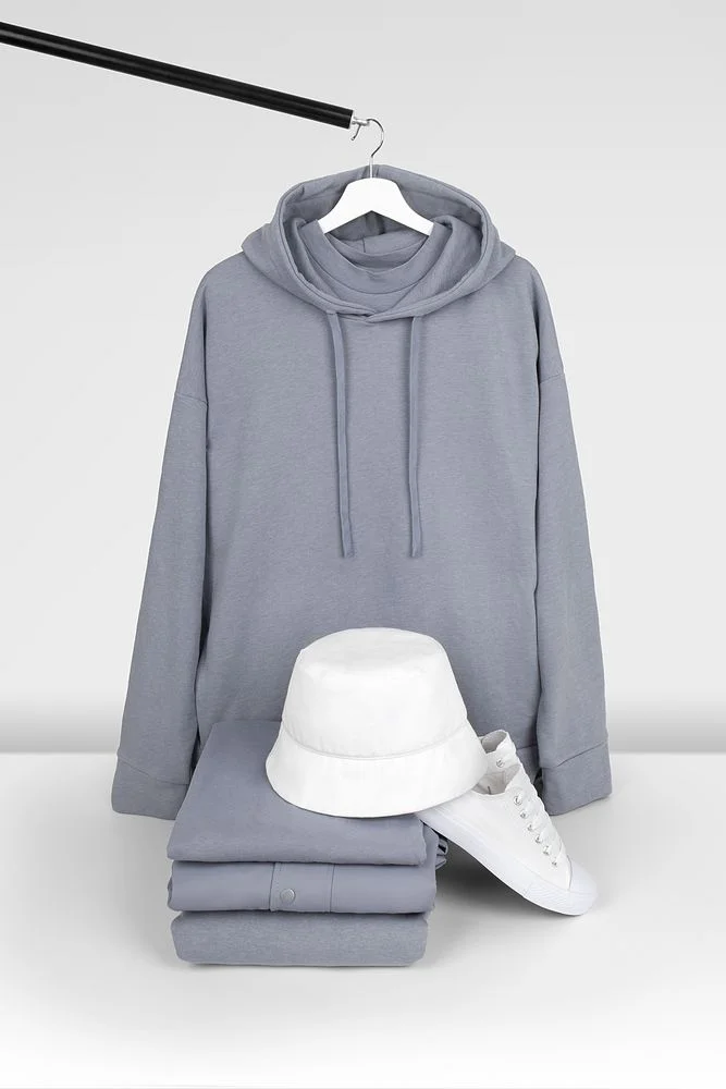 Худи унисекс H2 серое - фото 16