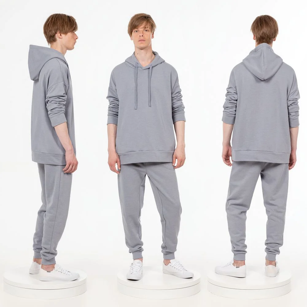 Худи унисекс H2 серое - фото 6