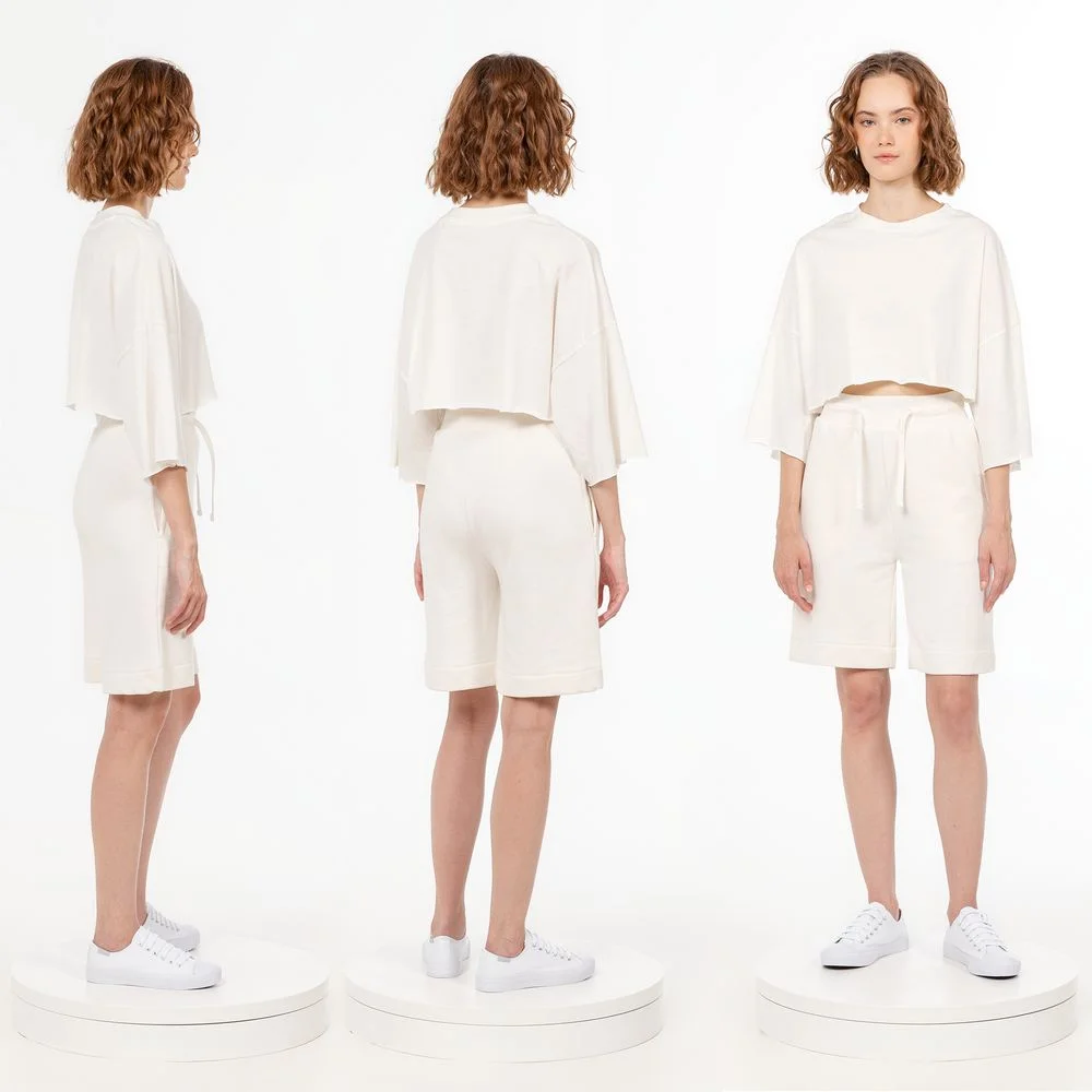 Шорты J3 молочно-белые - фото 3