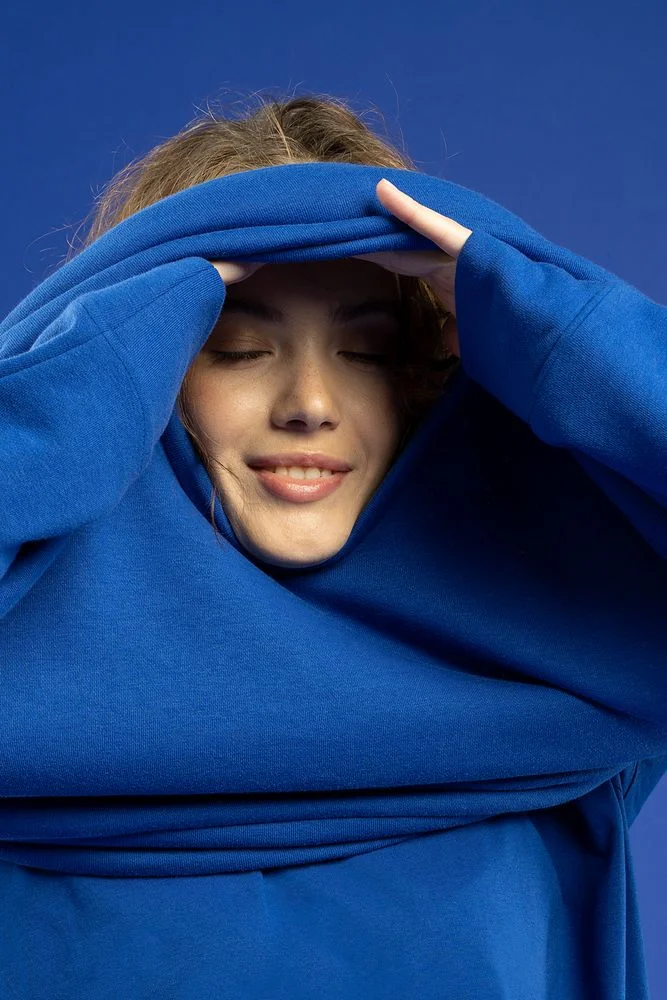 Свитшот унисекс S1 синий - фото 2