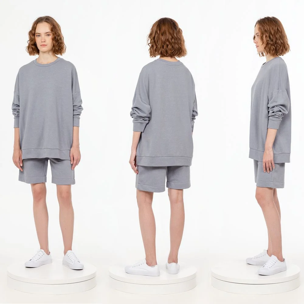 Свитшот унисекс S2, серый - фото 4