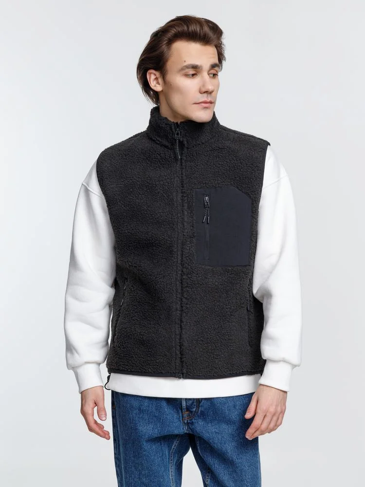 Жилет унисекс Fury BW, темно-серый (графит) - фото 5