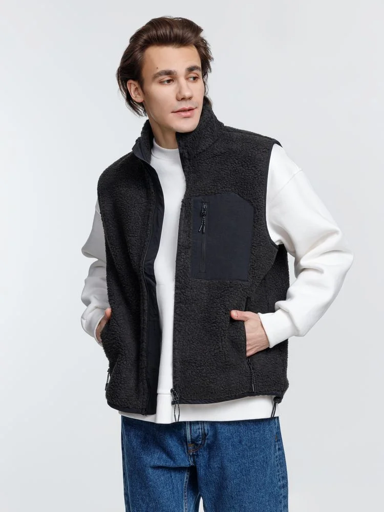 Жилет унисекс Fury BW, темно-серый (графит) - фото 6