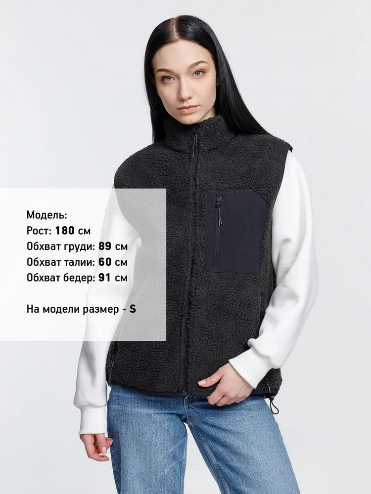 Жилет унисекс Fury BW, темно-серый (графит) - фото 8