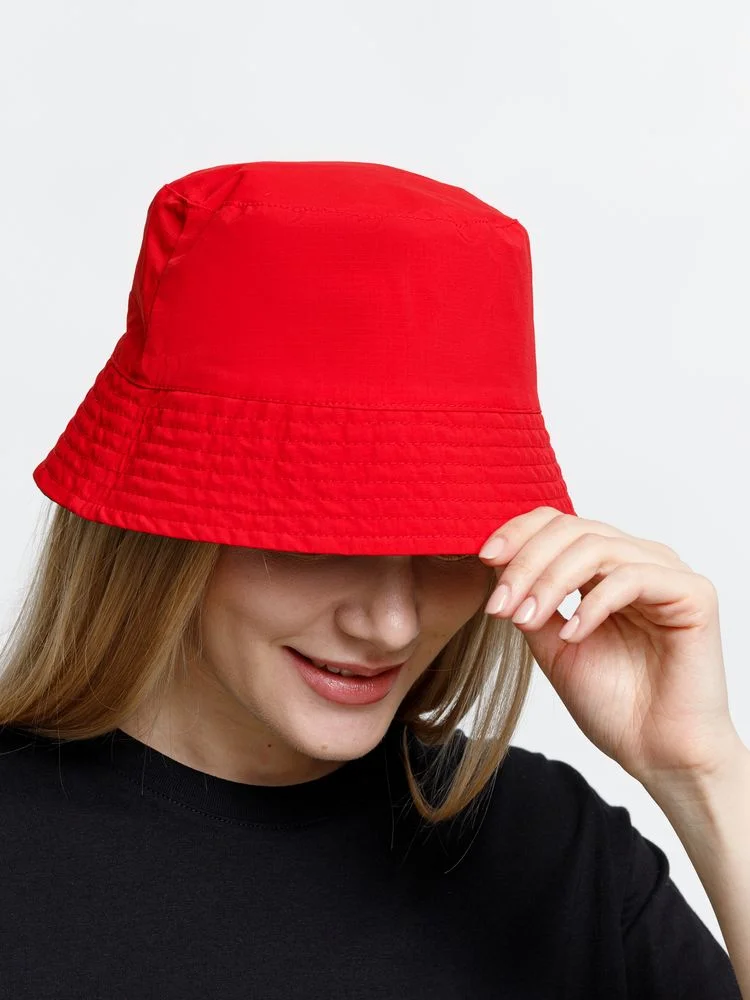 Панама Nylon двусторонняя, темно-синяя с красным - фото 5