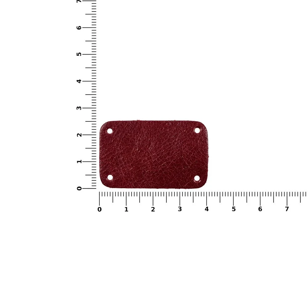Лейбл кожаный Beta, S, красный - фото 3