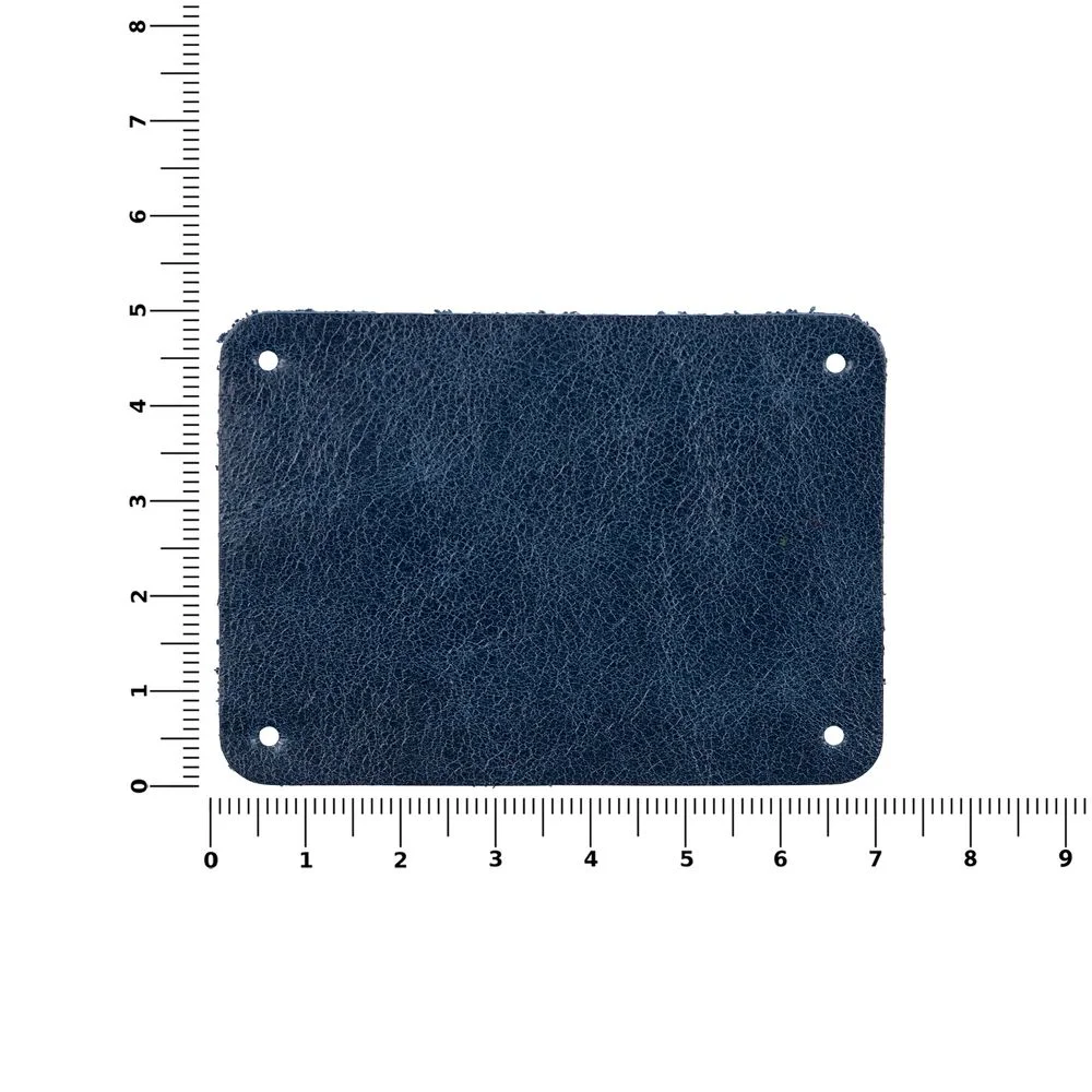 Лейбл кожаный Beta XL синий - фото 3