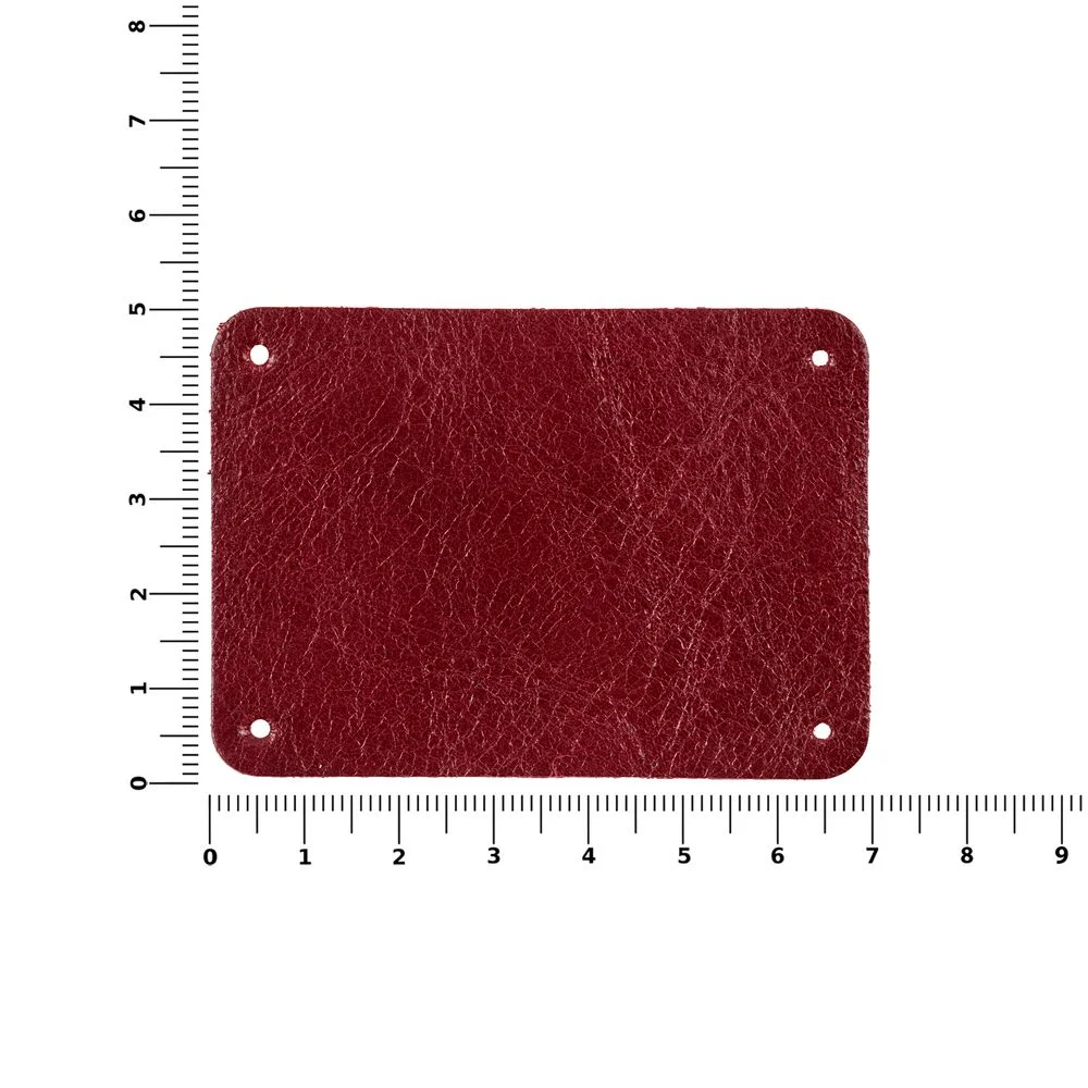 Лейбл кожаный Beta XL красный - фото 3