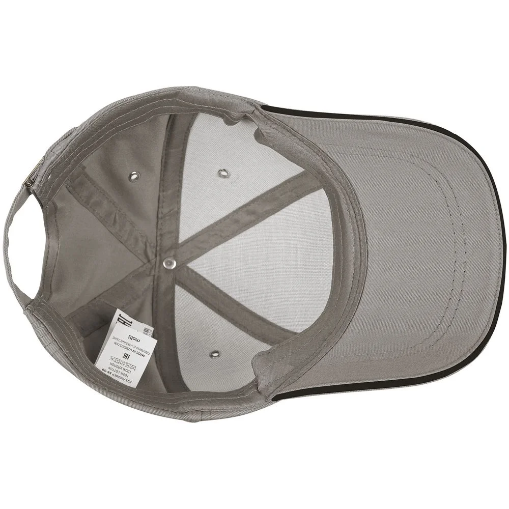 Бейсболка Canopy, серая с черным кантом - фото 3