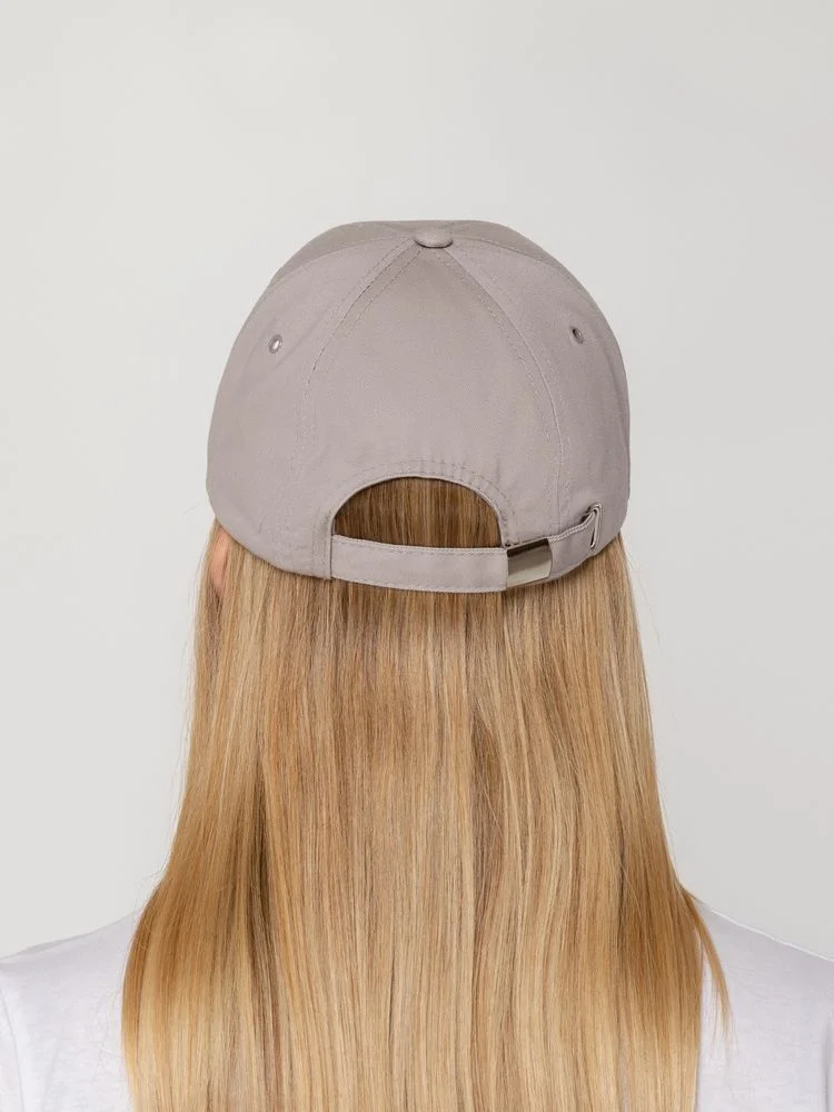 Бейсболка Canopy, серая с черным кантом - фото 7