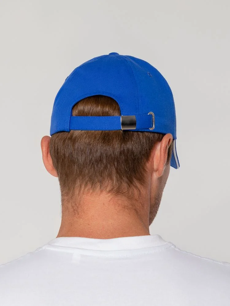 Бейсболка Canopy, ярко-синяя с белым кантом - фото 9