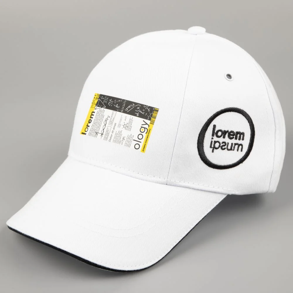 Бейсболка Canopy, белая с темно-синим кантом - фото 11