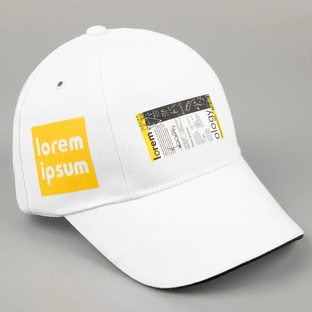 Бейсболка Canopy, белая с темно-синим кантом - фото 12