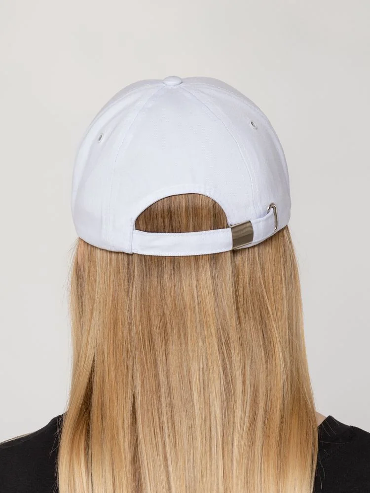 Бейсболка Canopy, белая с темно-синим кантом - фото 7