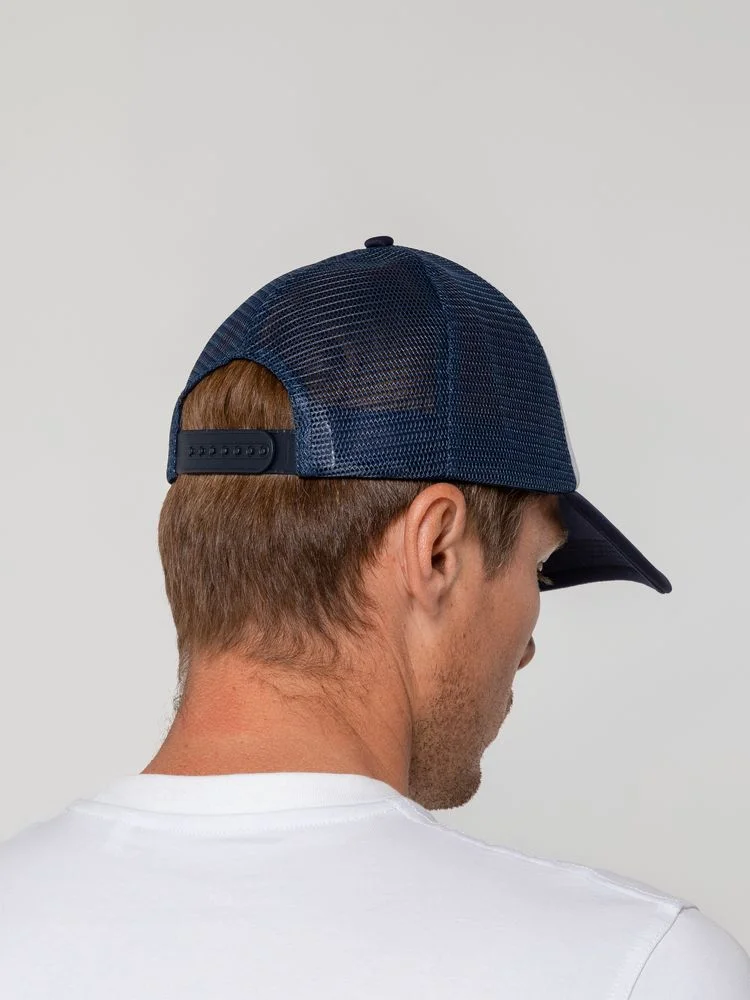 Бейсболка Sunbreaker темно-синяя с белым - фото 9