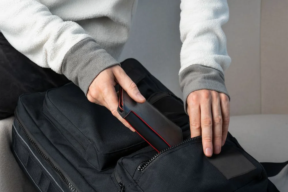 Автобумажник Arrival черный с красным - фото 8