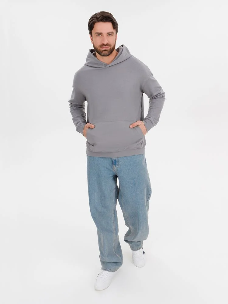 Худи оверсайз унисекс Outshine серое - фото 12