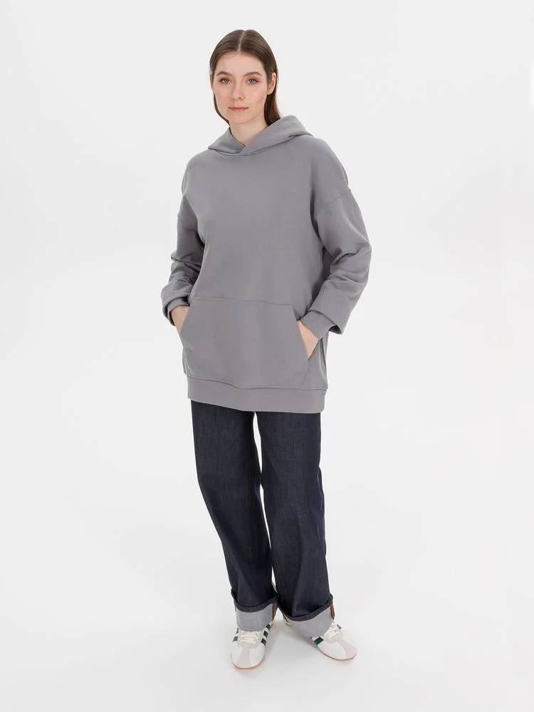 Худи оверсайз унисекс Outshine серое - фото 8
