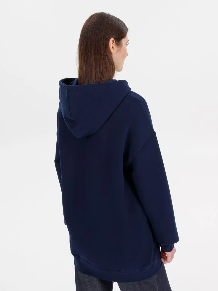 Худи оверсайз унисекс Outshine темно-синее - фото 11