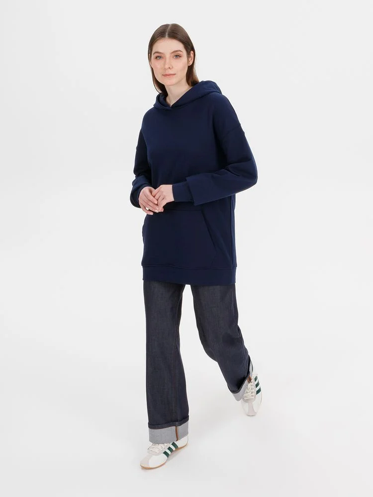 Худи оверсайз унисекс Outshine темно-синее - фото 13