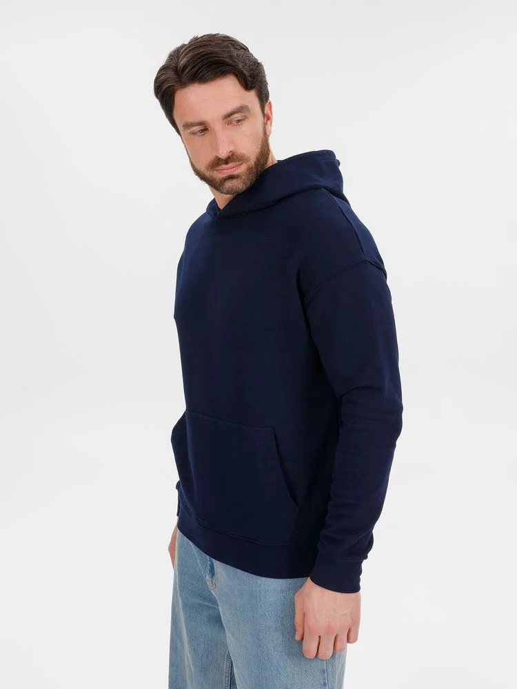 Худи оверсайз унисекс Outshine темно-синее - фото 6