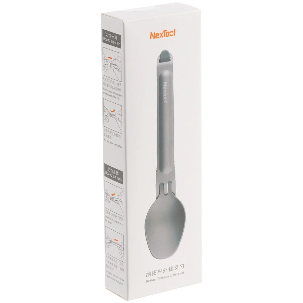 Набор походных столовых приборов NexTool, серебристый - фото 7